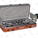 Despite its lightweight design, the Camp Chef Everest offers two 20,000 BTU burners, and can hold two 10-12" pans, making it an ideal frontcountry stove.